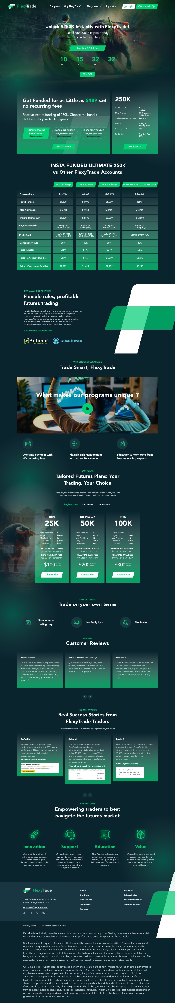 Landing Page One concept